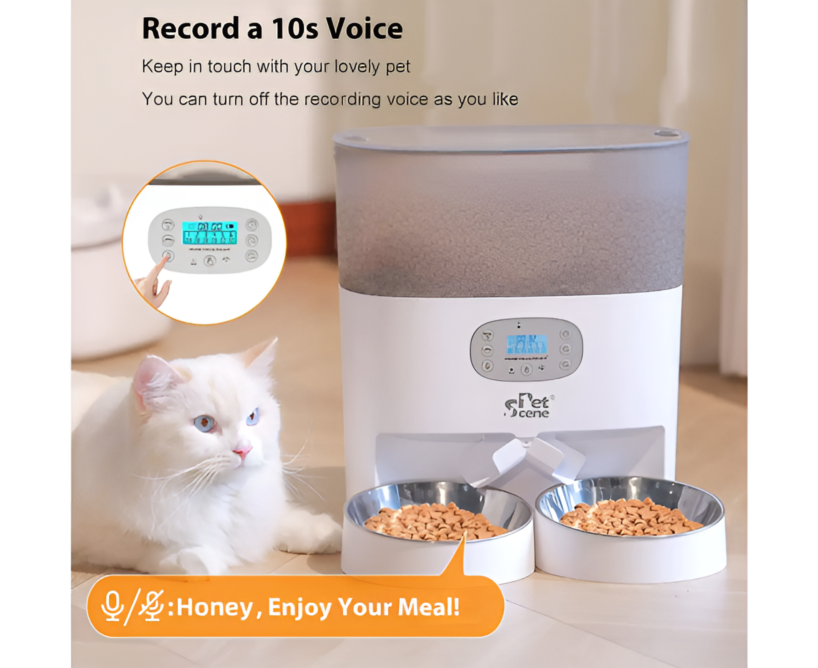 Dual-Bowl Automatic Pet Feeder – Timed Dispenser, 6L Capacity